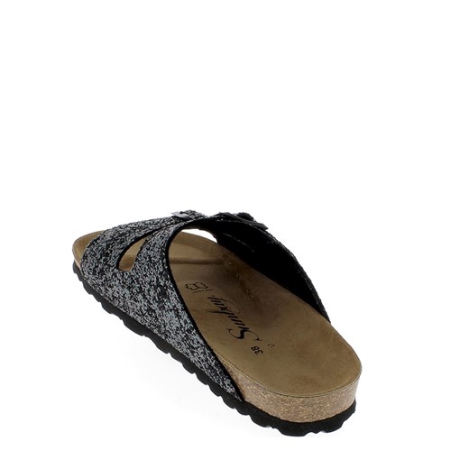 Klapki damskie Sunbay skórzane na płaskiej podeszwie w nadruki na lato 