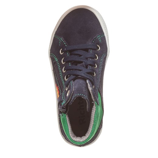 Skórzane sneakersy w kolorze granatowo-zielonym