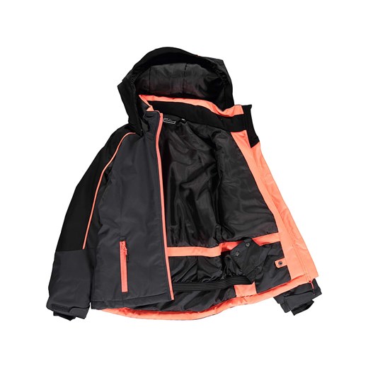 Kurtka narciarska "Veera" w kolorze czarno-pomarańczowym