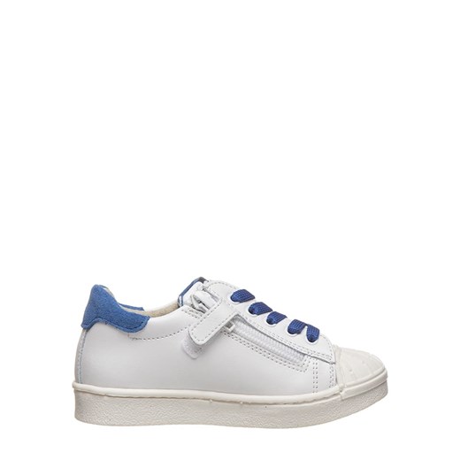 Skórzane sneakersy w kolorze biało-niebieskim