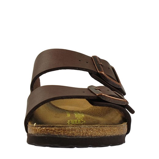 Klapki damskie Birkenstock na lato bez wzorów bez zapięcia skórzane płaskie 