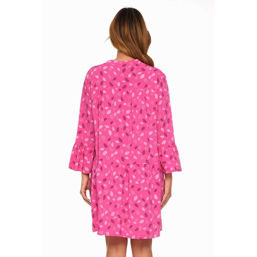 Sukienka Plus Size Fashion mini w abstrakcyjnym wzorze z wiskozy 