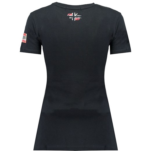 Bluzka damska Geographical Norway z okrągłym dekoltem z krótkimi rękawami