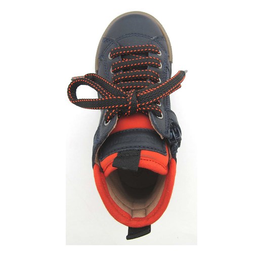 Skórzane sneakersy w kolorze granatowo-czerwonym