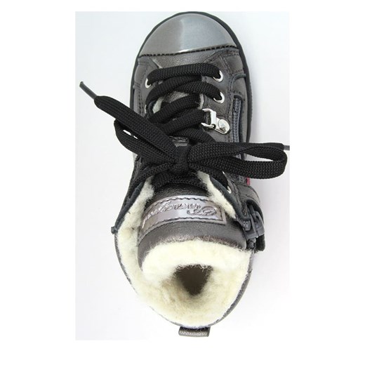 Skórzane sneakersy w kolorze jasnoróżowo-srebrnym
