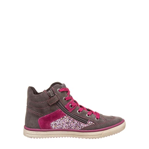 Skórzane sneakersy "Sina" kolorze szarobrązowo-różowym