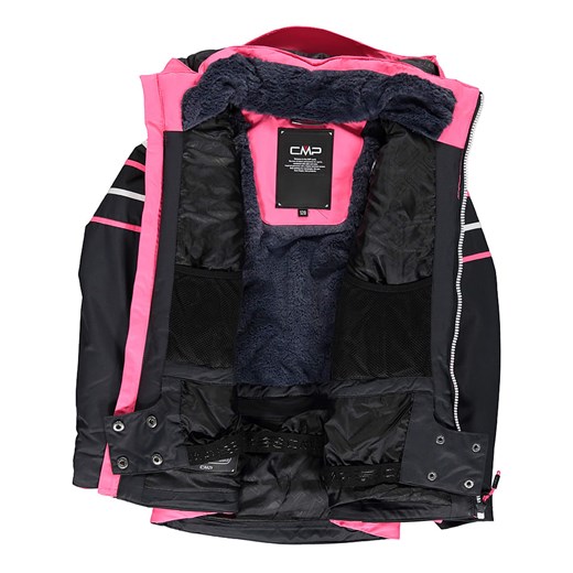 Kurtka narciarska w kolorze różowo-czarnym
