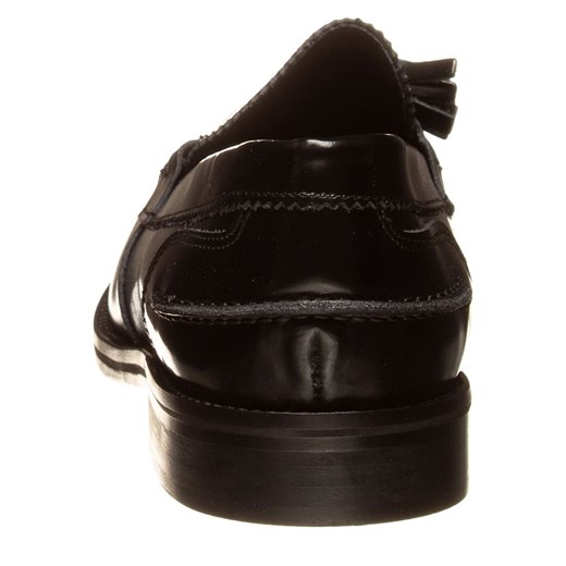 Skórzane slippersy w kolorze czarnym