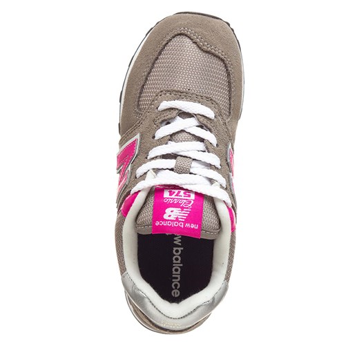Skórzane sneakersy w kolorze szaro-różowym