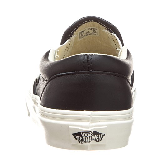 Skórzane slippersy "Classic Slip-On" w kolorze czarno-białym