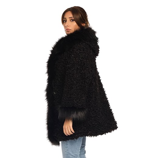 Futro damskie czarne Plus Size Fashion
