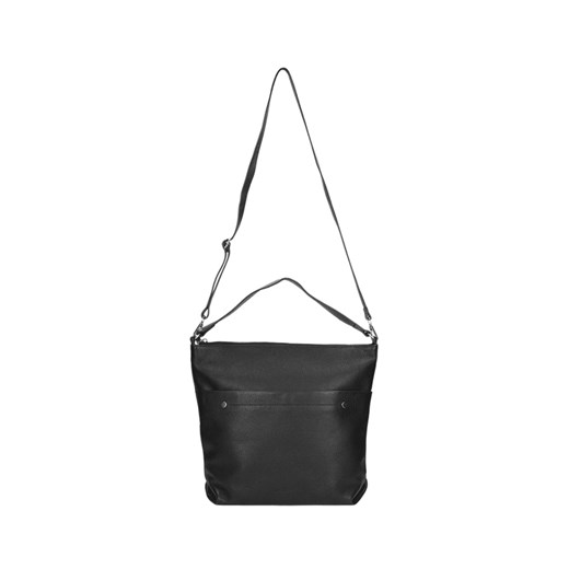 Skórzana torebka w kolorze czarnym - (S)32 x (W)35 x (G)14 cm