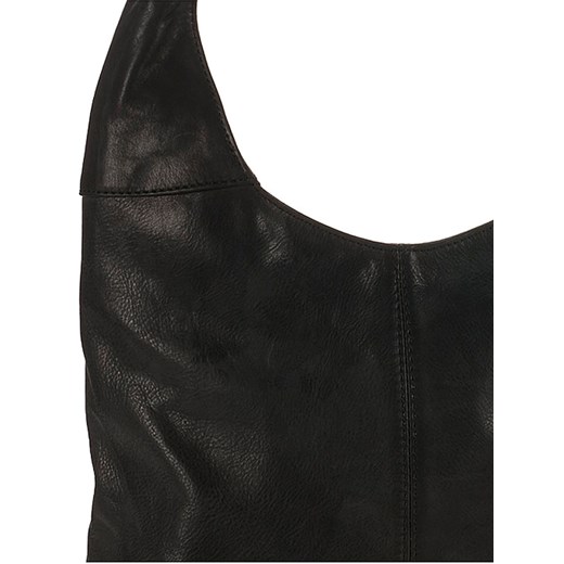 Skórzana torebka "Vercelli" w kolorze czarnym - 40 x 30 x 14 cm