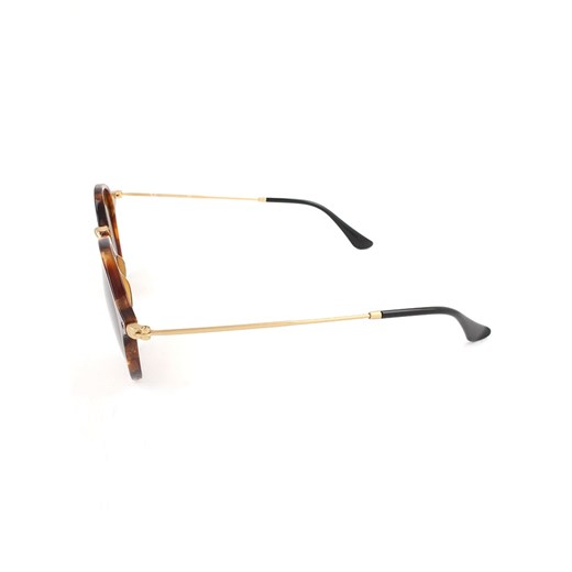 Męskie okulary przeciwsłoneczne "Round" w kolorze brązowo-złotym
