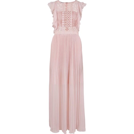 Sukienka Apart maxi prosta różowa bez rękawów 