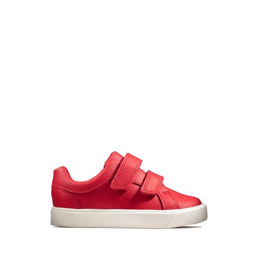 Skórzane sneakersy w kolorze czerwonym