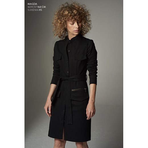NEW YORK TIMES DRESS czarna - sukienka szmizjerka Risk Made In Warsaw  M 