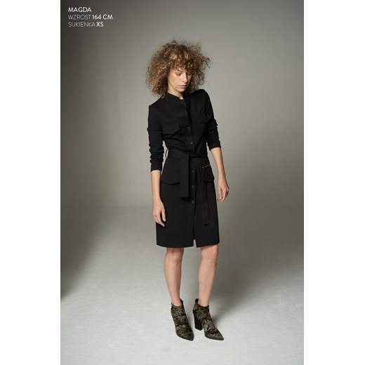 NEW YORK TIMES DRESS czarna - sukienka szmizjerka  Risk Made In Warsaw XS 