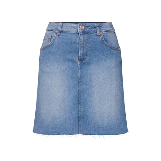 Niebieska spódnica Tom Tailor Denim jeansowa w miejskim stylu 