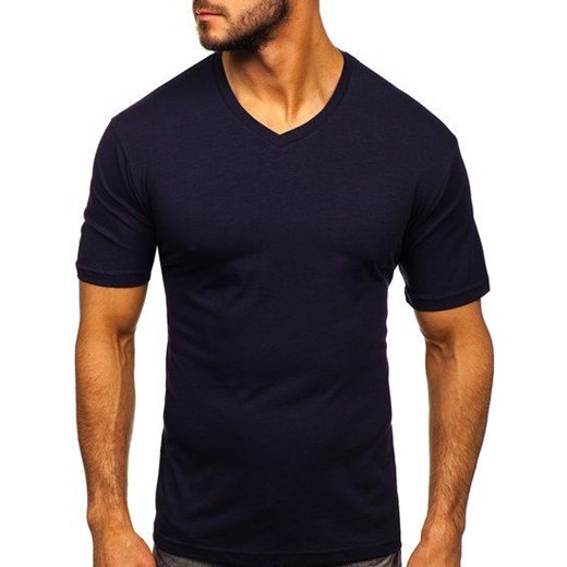 Granatowy t-shirt męski Denley