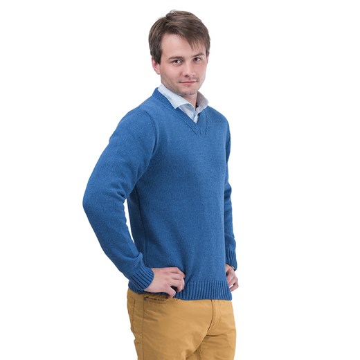Jacek serek - ciemny jeans - M ze sklepu Swetry Lasota w kategorii Swetry męskie - zdjęcie 80500413