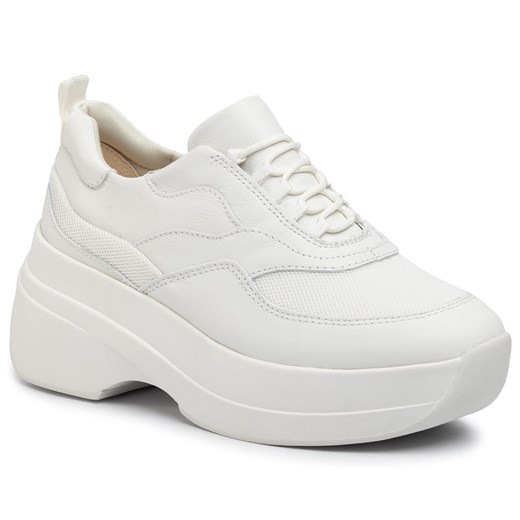 Sneakersy damskie Vagabond sznurowane białe bez wzorów sportowe wiosenne 