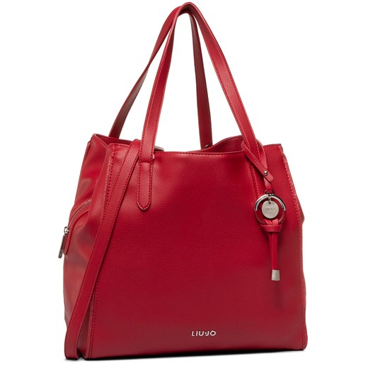 Shopper bag czerwona Liu Jo mieszcząca a4 na ramię 