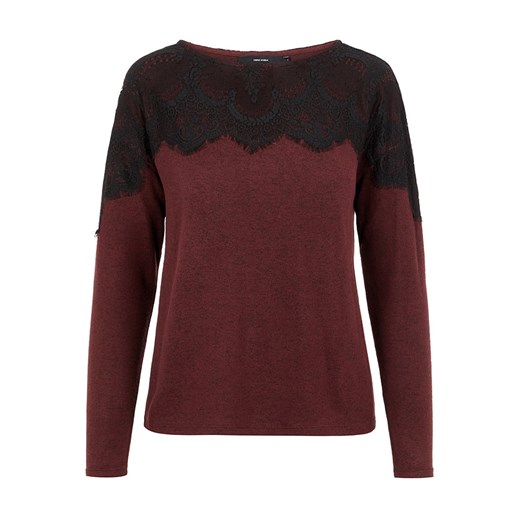 Sweter "Bilma" w kolorze bordowo-czarnym Vero Moda  M Limango Polska promocyjna cena 