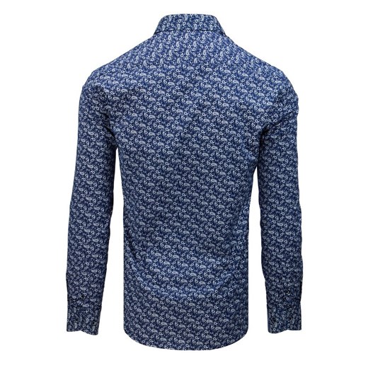 Koszula męska PREMIUM z długim rękawem niebieska (dx1795)  Dstreet L promocyjna cena  