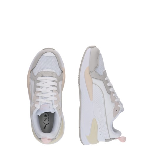 Białe sneakersy damskie Puma sznurowane skórzane sportowe na platformie 