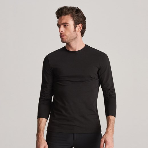 Reserved - Gładka koszulka basic - Czarny Reserved  S 
