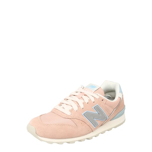 Buty sportowe damskie New Balance w stylu młodzieżowym z zamszu w nadruki 