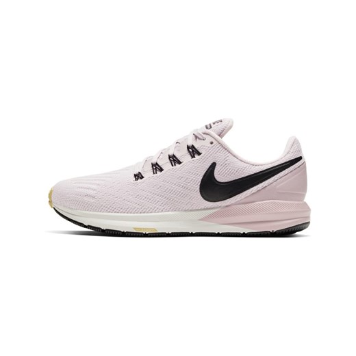Buty sportowe damskie Nike do biegania zoom fioletowe bez wzorów sznurowane 