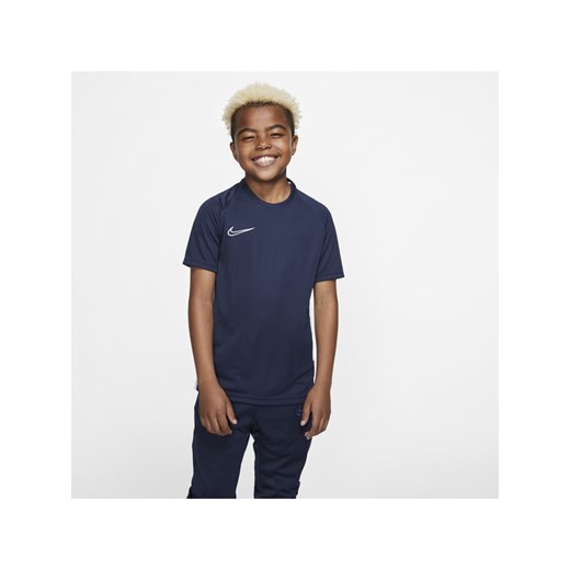 Koszulka piłkarska z krótkim rękawem dla dużych dzieci Nike Dri-FIT Academy - Niebieski Nike L Nike poland