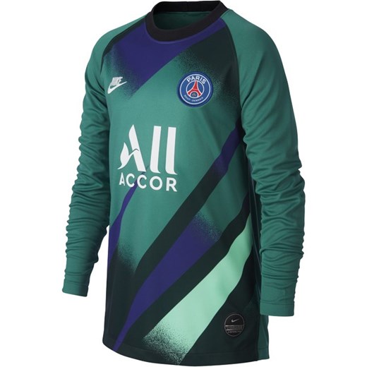 Koszulka piłkarska dla dużych dzieci Paris Saint-Germain 2019/20 Stadium Goalkeeper Third - Zieleń Nike S Nike poland promocja