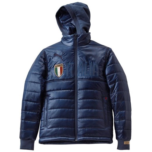Ciepła kurtka Italia, kaptur z moltonu PUMA la-redoute-pl niebieski ciepłe
