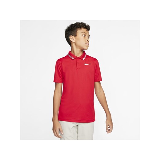 Chłopięca koszulka polo do golfa Nike Dri-FIT Victory - Czerwony