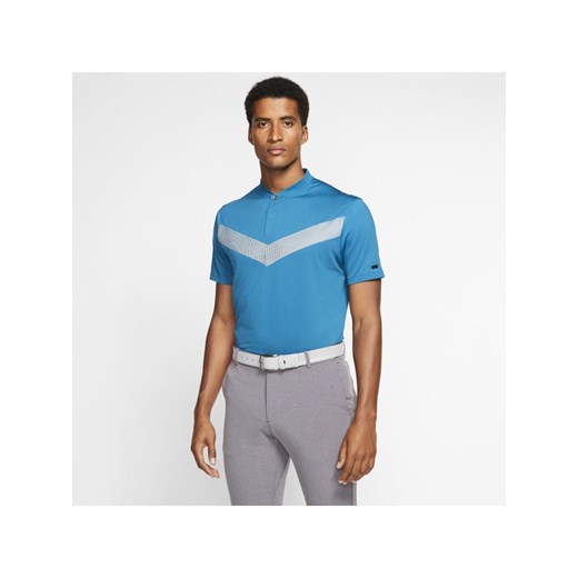 Męska koszulka polo do golfa Nike Dri-FIT Tiger Woods Vapor - Niebieski