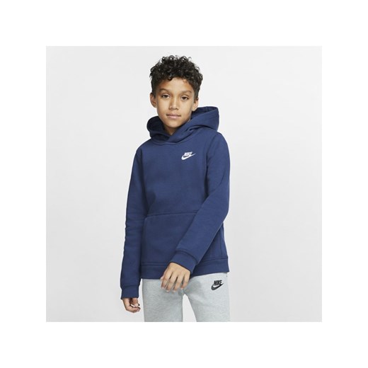 Bluza z kapturem dla dużych dzieci Nike Sportswear Club - Niebieski