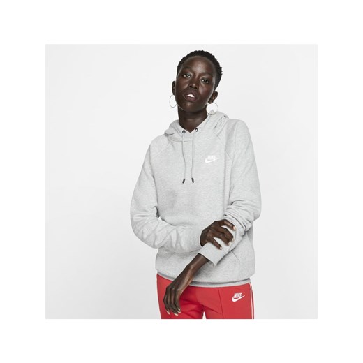 Damska dzianinowa bluza z kapturem Nike Sportswear Essential - Szary