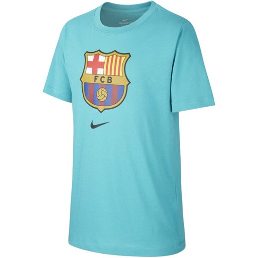 T-shirt dla dużych dzieci FC Barcelona - Zieleń