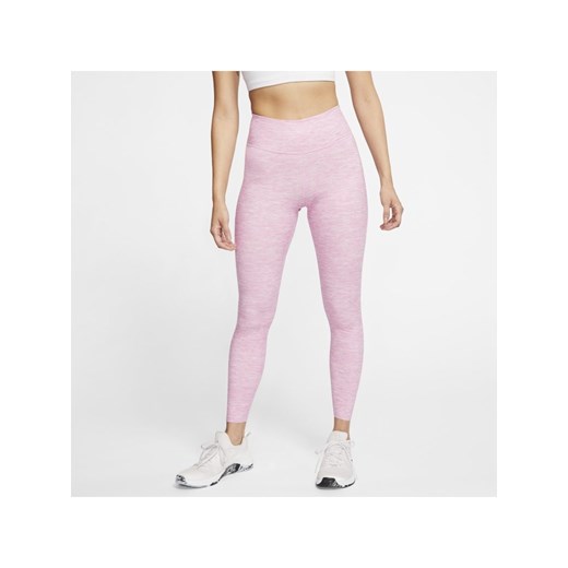 Damskie legginsy ześrednim stanem w melanżowy wzór Nike One Luxe - Różowy
