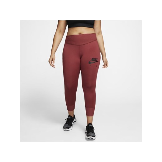 Damskie legginsy treningowe 7/8 Nike Fast (duże rozmiary) - Czerwony