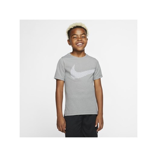 Koszulka treningowa z krótkim rękawem dla dużych dzieci (chłopców) Nike - Czerń