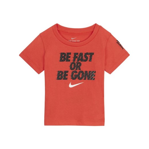 T-shirt z krótkim rękawem dla niemowląt (12–24 M) Nike - Czerwony