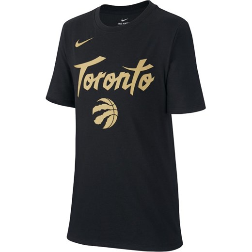 T-shirt dla dużych dzieci NBA Nike Dri-FIT Raptors City Edition Logo - Czerń