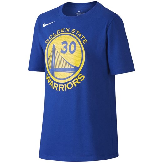 T-shirt do koszykówki dla dużych dzieci (chłopców) Nike Icon NBA Warriors (Curry) - Niebieski Nike S okazyjna cena Nike poland