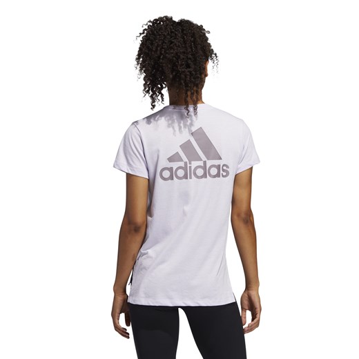 Bluzka damska Adidas z okrągłym dekoltem bez wzorów 