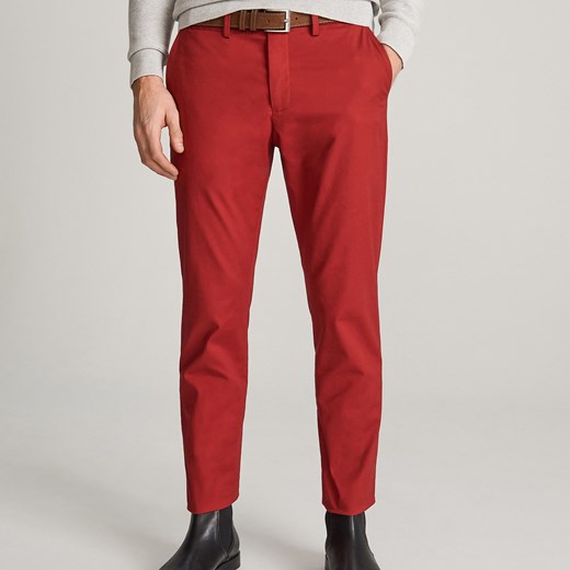 Reserved - Spodnie chino z paskiem - Czerwony Reserved  31 