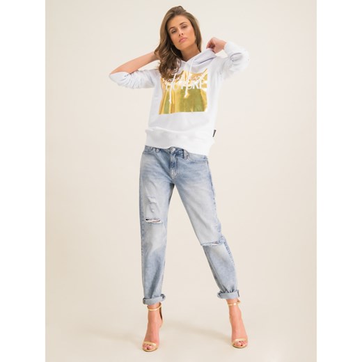 Versace Jeans bluza damska z napisami krótka 